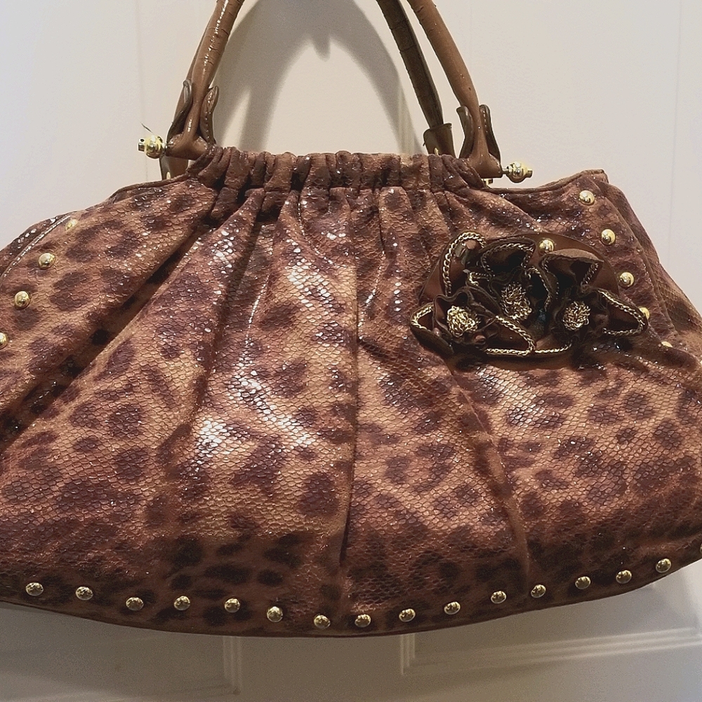 Galian, NY large animal print bag